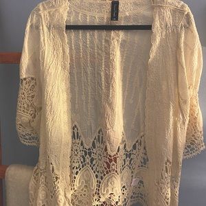 Crocheted kimono